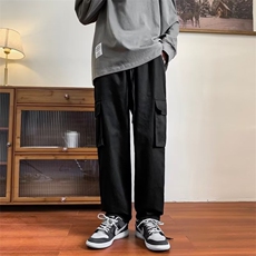 男秋季新款港风休闲裤斜纹立体工装口袋D5249P35，男装休闲裤，星座1116-2