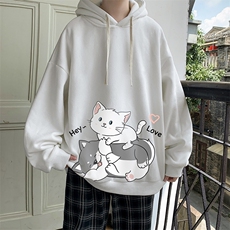 纯棉连帽卫衣男大码运动帽衫宽松薄WY2300-P35，男装卫衣，电商A040
