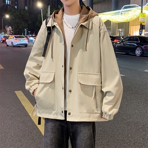 2025秋季新款假两件夹克男工装青少年宽松外套冲锋衣JK0197-P93图片