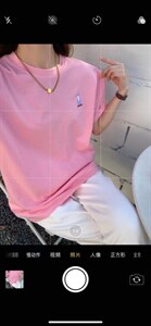 夏季绣花圆领重工T恤，女装T恤，简蔻