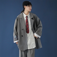 2020年秋冬新款贴布印花男女宽松便西外套已注册DS-B293-Y759-P85，男装西服，电商A306