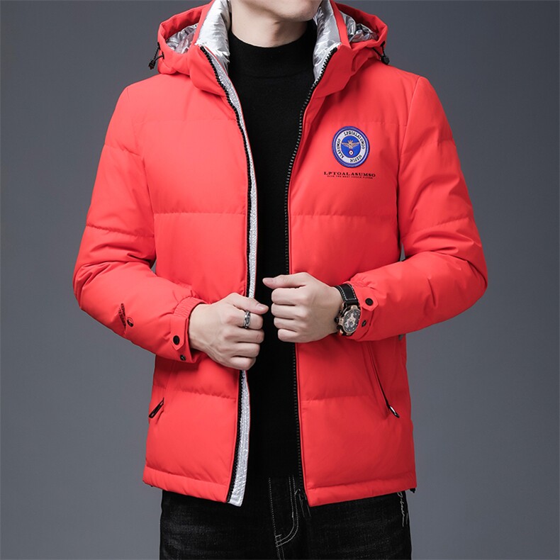 长款羽绒服男冬装新款宽松中年男士连帽鸭绒外套KCN20999-5-P235，男装羽绒服，电商B212（原钱塘6029）