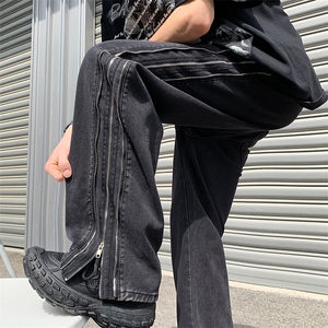 牛仔高街拉链牛仔裤水洗牛仔开叉裤313A-1-NZ035-P65 控78图片
