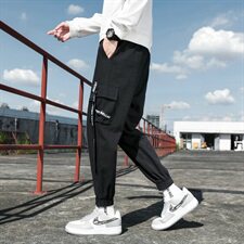 休闲裤男士韩版潮流束脚裤潮牌宽松运动长裤男秋季DS989T，男装休闲裤，电商A102