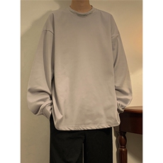 中性款秋季新款德克绒圆领长袖卫衣宽松打底衫A316-1-Y94P40控58，男装T恤，星座906（原电商a316-1）