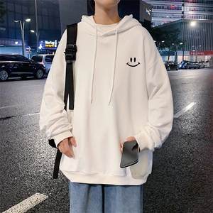 WY2204-P35 加绒款-P40 纯棉连帽卫衣男大码运动帽衫宽松薄外套男图片