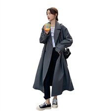 【新款现货】2022秋高品质过膝风衣251-610-P155-218，女装风衣，浙宝189