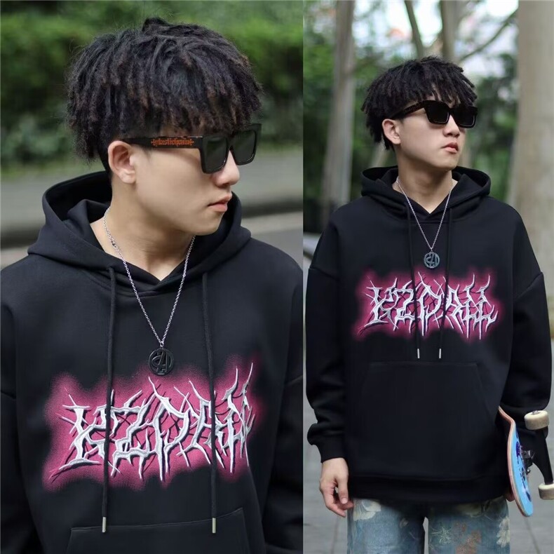 百搭新款连帽卫衣慵懒简约日系潮流气质流行ins时尚文艺原宿,男装卫衣,星座1210-1