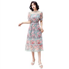 240斤大码女装夏季碎花雪纺连衣裙260特肥超胖300胖mm显瘦裙子220，女装连衣裙，妙形