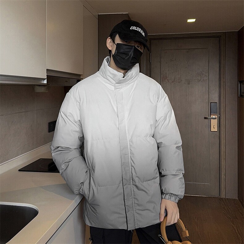 特批P70无差价冬新大码渐变色棉衣外套男百搭潮防水保暖棉服M2917,男装棉衣,电商A001