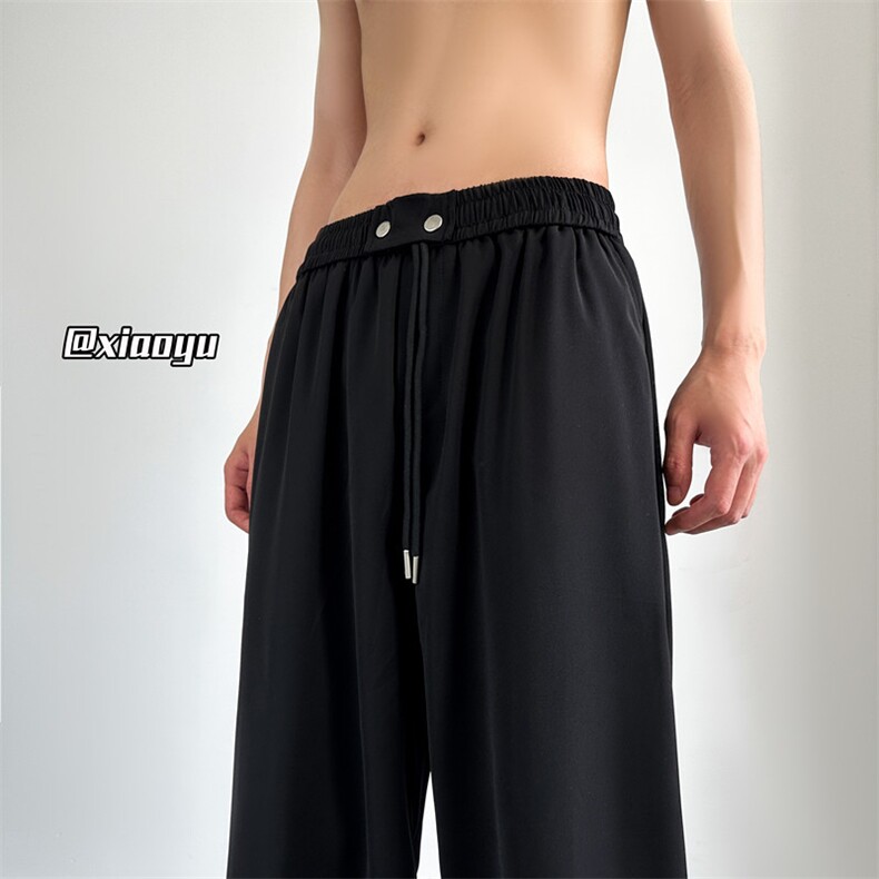 XZ616夏季新款冰丝裤薄款凉感腰扣设计感休闲裤TY2484特P30控58，男装休闲裤，星座512A（原616）