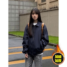 现货秋冬季美拉德立领飞行立领夹克boxy棉衣美式高街加厚加棉外套，男装夹克，电商A486-1
