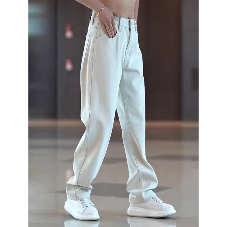 1506-1/KT12681/P50冬季拖地男裤高腰垂感显瘦直筒休闲百搭男女款,男装休闲裤,星座1506-1