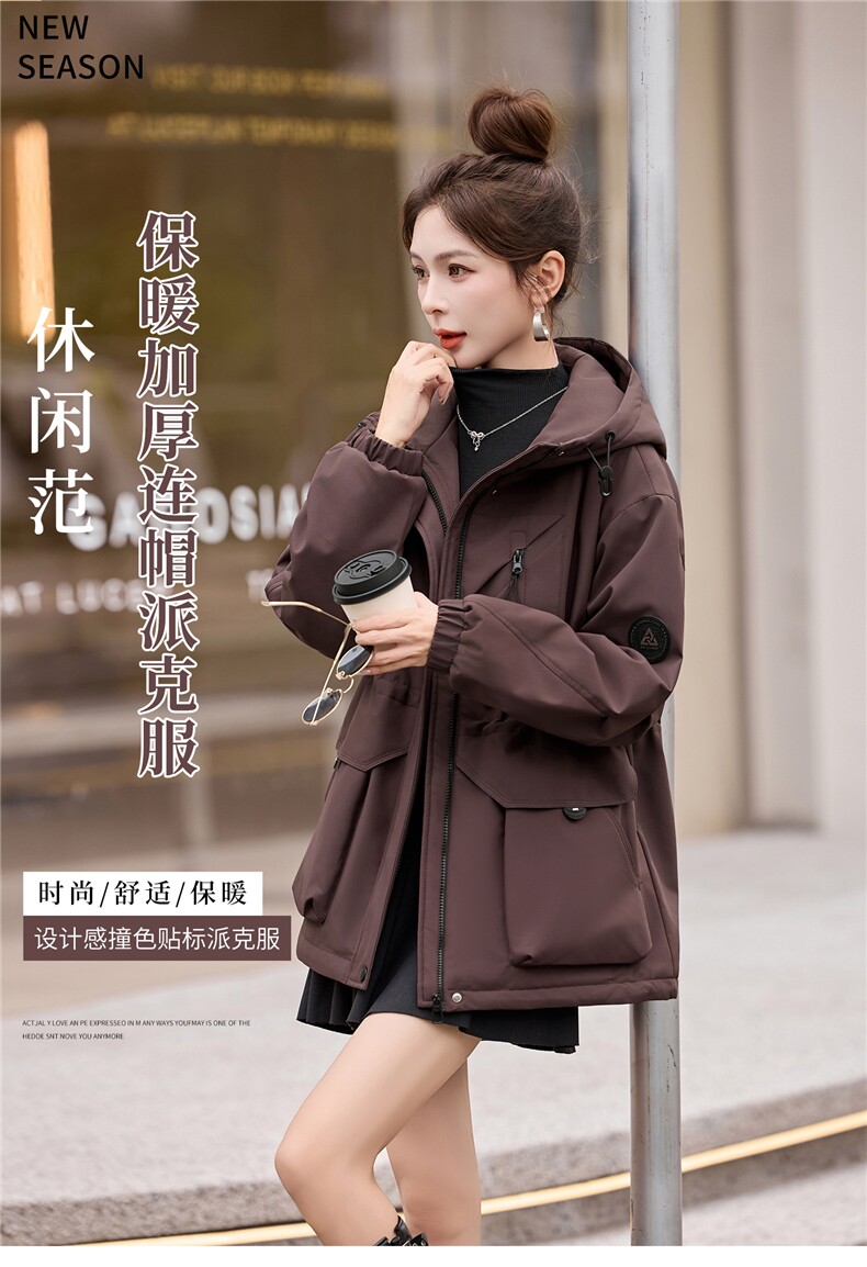 2025年流行时尚简约派克服冬季,女装棉衣/棉服,涵亦佰惠