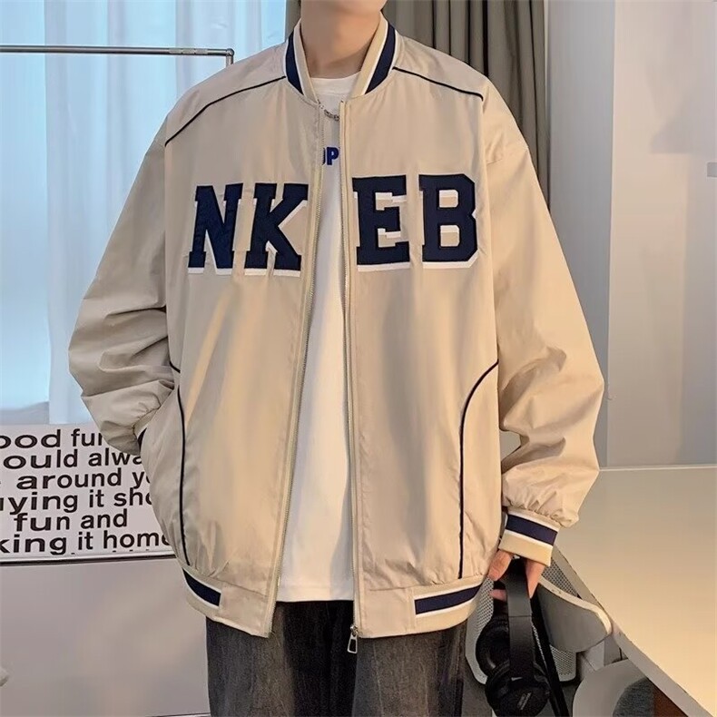 2025新款棒球服港风刺绣宽松上衣春季潮流穿搭外套学生大码夹克,男装夹克,星座1210-1