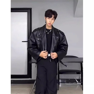 J416皮衣（原版高质量）黑色-棕色 M-3XL P58图片