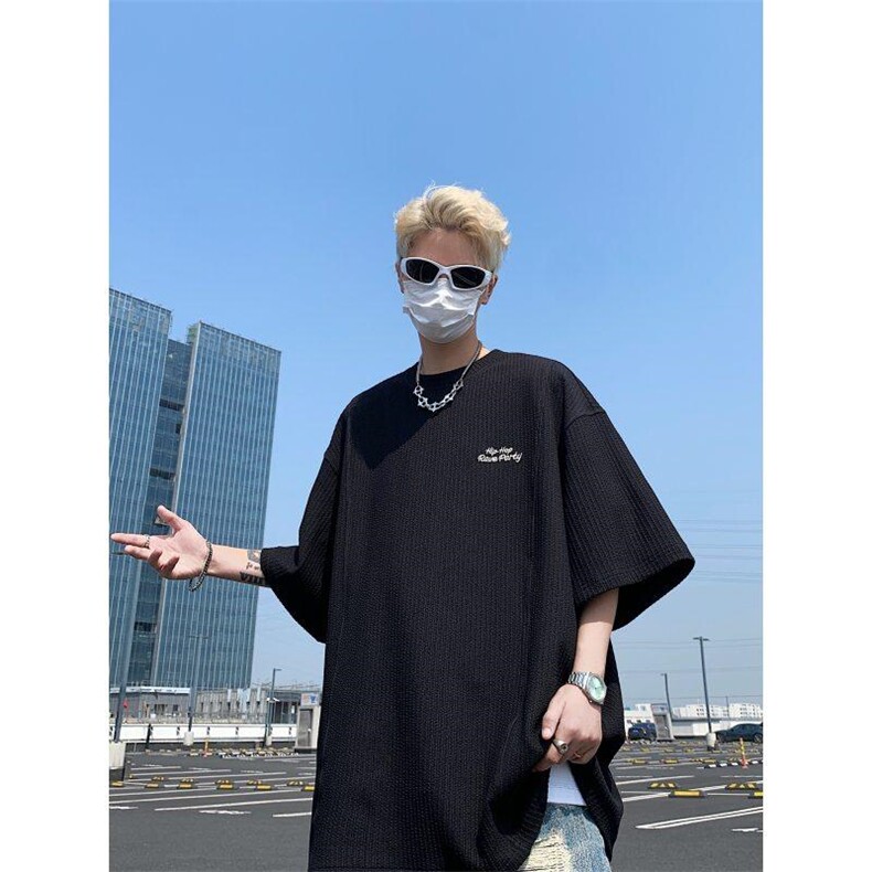 T9278-P39-X49--聚酯纤维-字母刺绣蛇纹T恤短袖,男装T恤,电商B225