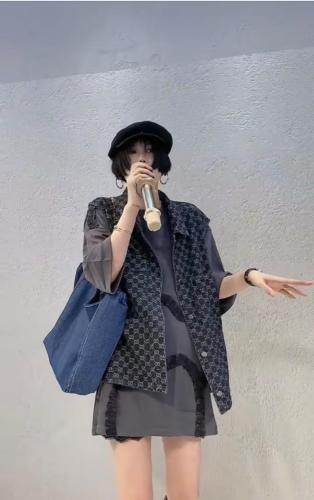 2021秋冬新款大口袋炸街宽松显瘦百搭马甲外套,女装马甲,L·H·X
