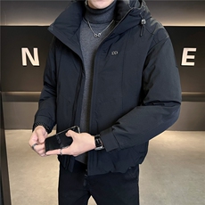 冬季连帽羽绒服男高级感解构拼接青少年流光机能风加厚保暖外套潮，男装羽绒服，星座506A