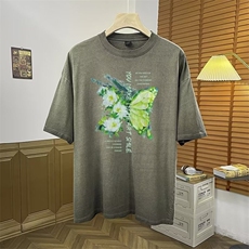 夏季高品质纯棉脏洗做旧时尚印花宽松大码短袖T恤HT147p38，男装T恤，星座1013