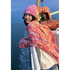 宽松休闲刺绣长袖衬衫情侣男女衬衣D328-WW08-P58，男装衬衫，电商D328
