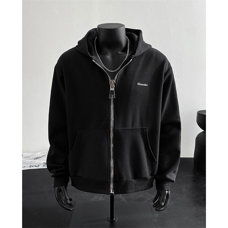 卫衣男潮牌秋季美式开衫拉链高质量高级感痞帅短宽外套男W72，女装短外套，星座310B-2