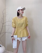 夏季新款小众设计感褶皱时尚小衫，其它，L·H·X