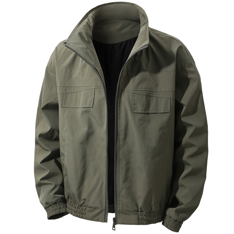 JK009立体白底春季工装美式游骑兵夹克聚酯纤维(M-5XL)TP55,男装夹克,电商A088