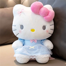 蓝裙猫咪公仔