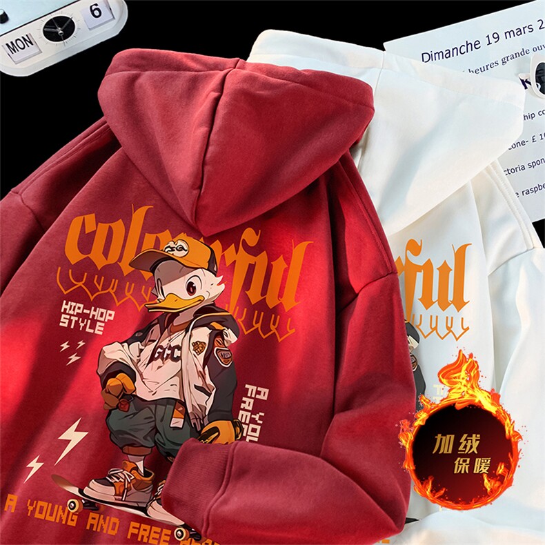 龙年卫衣 冬季美式加绒加厚卫衣外套DL1727常规特P35加绒特40图片