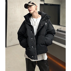 棉服男冬季新款痞帅立领棉衣外套保暖加厚宽松面包服棉袄MY80-128，男装棉衣，电商C307