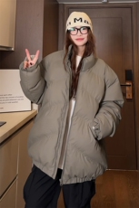 特批P105无差价冬款clean立领棉服外套中性PU皮短款棉衣男女M2908，男装棉衣，电商A001-1
