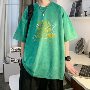 量大优可供抖音视频支持得物品质配合二开美式水洗短袖t恤SX86