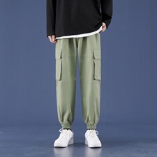 2021休闲工装大口袋九分裤运动抗皱百搭长裤1289-特批：40，男装休闲裤，星座718-1