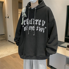 加厚春季潮牌潮烫钻情侣卫衣连帽美式复古hiphop高街外套，男装卫衣，星座512-2