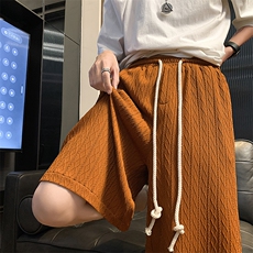 冰丝短裤男夏薄款设计感美式宽松抽绳休闲五分裤XZ514-2-1525-P38，男装牛仔裤，星座514-2(原B239)
