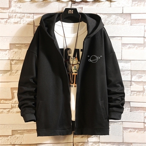 KS21238-P38连帽开衫卫衣男运动外套大码班服砖墙