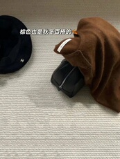 梅子色软糯浣熊绒针织开衫女秋冬新款设计感洋气百搭毛衣外套上衣，女装针织衫/毛衣，雪真羊绒