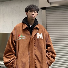 港风潮牌外套男春季帅气宽松休闲美式潮小众设计感夹克HH05P45，男装夹克，星座1013-5