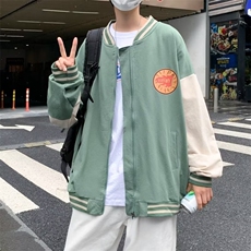 美式复古棒球服男秋季潮牌春秋情侣运动夹克外套W4867-P40，男装夹克，星座512-2