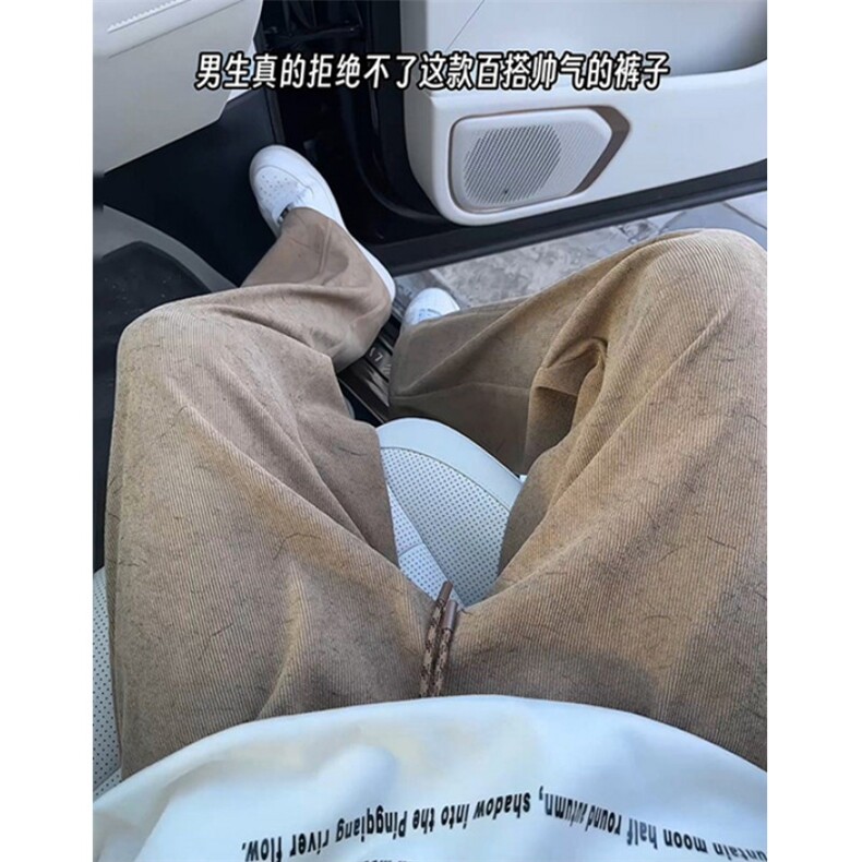 德斜切弯刀卫裤男秋季重磅灯芯绒运动裤子复古直筒休闲裤KC23，男装休闲裤，星座1116A（原606A-3）