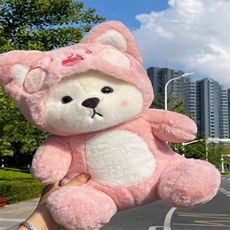 稷阳毛绒玩具厂 欧貂面料变身嘟嘟猫
