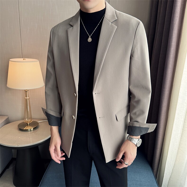 2025春装店主风商务休闲西服外套痞帅高级感上衣男6515-P110,男装西服,电商A413