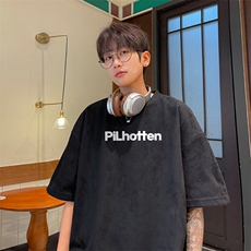 量大优供视频重磅麂皮绒短袖T恤男JPDX194-特P19，男装T恤，电商B367