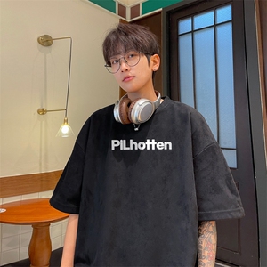 量大优  供视频  重磅麂皮绒短袖T恤男JPDX194-特P19图片