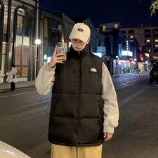 有版权现货刺绣立领宽松外套马甲时尚男款韩版羽绒服MJ02P65控98，男装背心/马甲，星座301D-5(原星座1415）