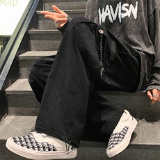 2023秋季新品灯芯绒金属装饰宽松工装裤可束脚长裤男士K7405-P70，男装休闲裤，电商A441-1