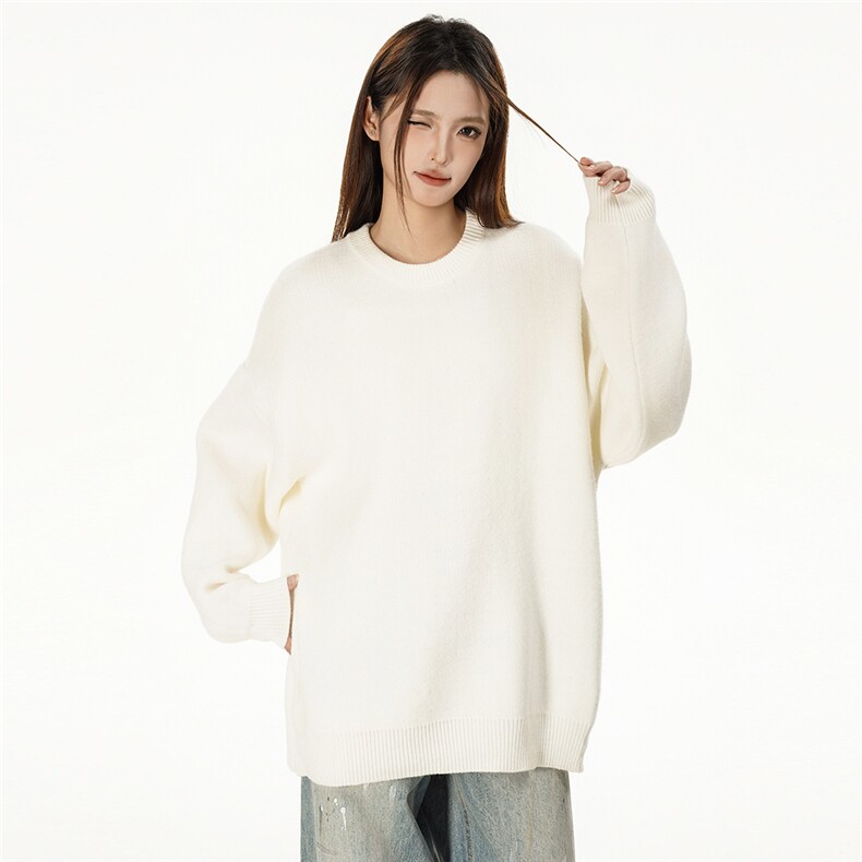 特批女模新款高品质安哥拉圆领宽松毛衣针织衫A268-M800特批35,男装针织衫/毛衣,电商A268
