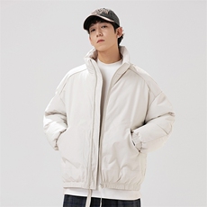 现货冬季美式休闲加厚雪山外套夹克立领纯色三防户外工装棉服，男装夹克，电商A486