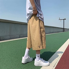夏季港风ins工装七分裤男潮牌宽松直筒坠感阔腿灯笼裤高街DK15-25，男装休闲裤，星座1008